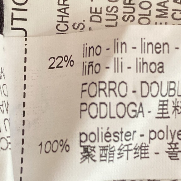 NWT. Zara Black Linen Blend Mini Dress with Balloon Puff Sleeves. Size M. - Picture 7 of 8